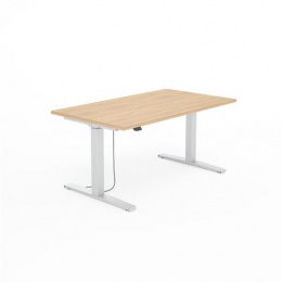 Állítható magasságú íróasztal, 140x80 cm, MAYAH "Freedom SV-302",  tölgy